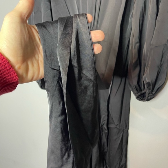 PinupArt NWT Black Maxi Dress with Draped Waist, Size XS - Picture 5 of 10